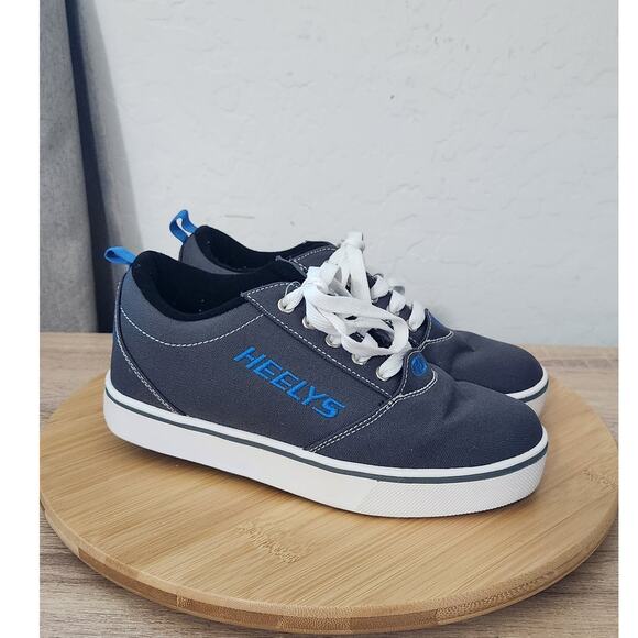 Heelys Other - Heelys Wheeled Skate Shoes Kids Size 5 Youth Grey Blue White Boys Girls Sneakers